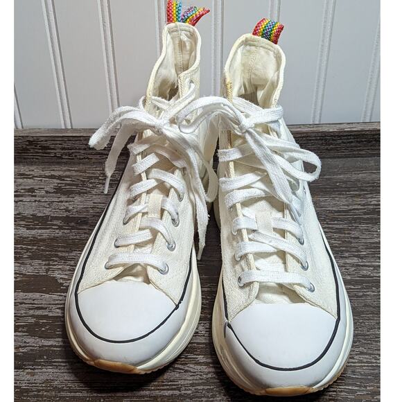 Madden Girl Women's White Platform Canvas Comfort High Top Sneaker Size 9 - Picture 2 of 8